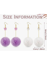 Load image into Gallery viewer, Butterfly Pom-Pom Earrings, Light Pink
