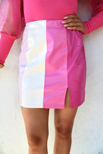 Load image into Gallery viewer, Shades of Pink, Leather Skirt
