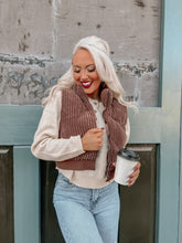Load image into Gallery viewer, Hot Chocolate, Corduroy Puffer Vest
