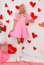Load image into Gallery viewer, Barbie Pink Puff Sleeve Dress
